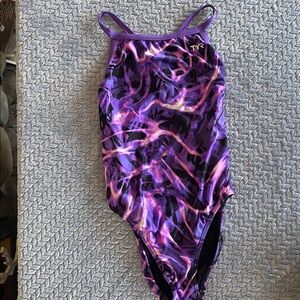 TYR Vivid Purple and Black Swimwear